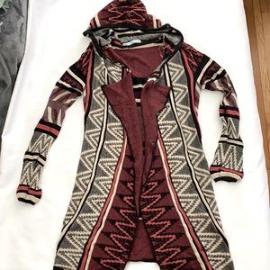 Hooded cardigan